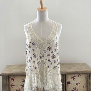 Beige sleeveless top